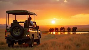 safari sunset